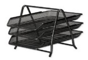 CORBEILLE A 3 ETAGES EN METAL 102_03 TRAY